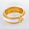 Bohemian Crystal Zircon Inlaid Round Women's Ring Couple Jewelry Metal Accessories Engagement Wedding Jewelry Gift