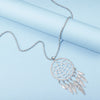 Bohemian Ethnic Feather Style Stainless Steel Dreamcatcher Necklace For Women Indian Mandala Lotus Sweater Necklace Jewelry 2021