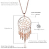 Bohemian Ethnic Feather Style Stainless Steel Dreamcatcher Necklace For Women Indian Mandala Lotus Sweater Necklace Jewelry 2021