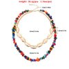 Bohemian Ethnic Irregular Natural Stone Choker Handmade Shell Chain Necklace for Women Wedding Party Jewelry Gift
