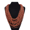 Bohemian Ethnic Style Brown Rice Bead Beaded Multi-Layer Necklace African Tribe Dark Complexion Sexy Necklace Jewelry