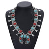 Bohemian Ethnic Tribal Statement Large Collar Choker Necklace For Women Red Blue Stone Maxi Indian Retro Pendants Necklaces