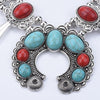 Bohemian Ethnic Tribal Statement Large Collar Choker Necklace For Women Red Blue Stone Maxi Indian Retro Pendants Necklaces