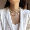 Bohemian Exquisite Colorful Acrylic Seed Beads Strand Necklace Women Irregular Imitation Pearl Choker Jewelry Accessories 1 Gift