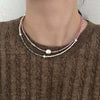 Bohemian Exquisite Natural Stone Necklace White Small Pearl Mix And Match Short Jewelry украшения на шею Gifts For Girls 2022