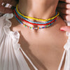 Bohemian Glass Seed Beads Necklace Women Boho Chic Choker Necklaces Neck Jewelry Women's Neck Chain Summer Accessories