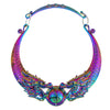 Bohemian Gypsy Vintage Statement Necklace Chinese Style Element Double Dragon Choker Collar Necklace