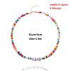 Bohemian Handmade Acrylic Seed Bead Choker Letter Pendant Chain Necklace for Women Girl Wedding Party Jewelry Gift