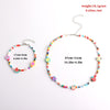 Bohemian Handmade Acrylic Seed Bead Fruit Choker Chain Necklace Bracelet Set for Women Girl Wedding Party Jewelry Gift