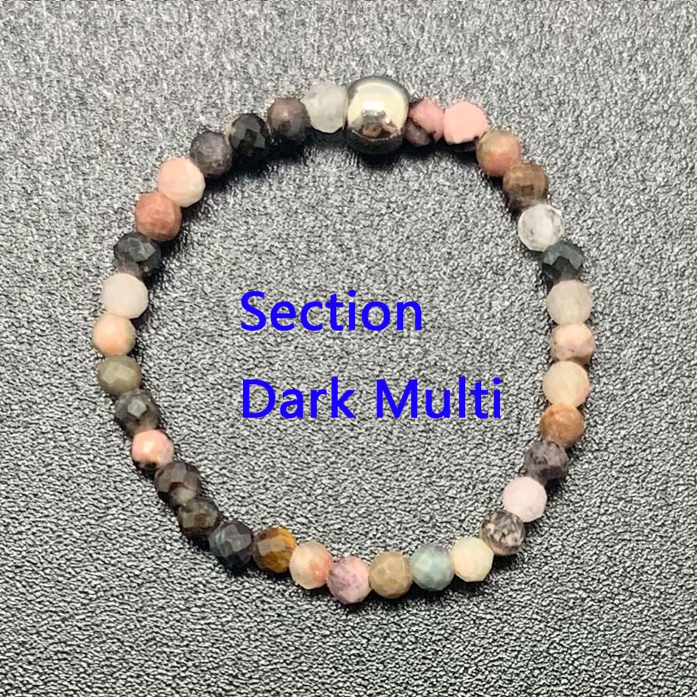 Bohemian Handmade Natural Stone Rings Women with Stainless Steel Bead Multi Color Stretch Rope Party Gifts Ring Adjustable 2020