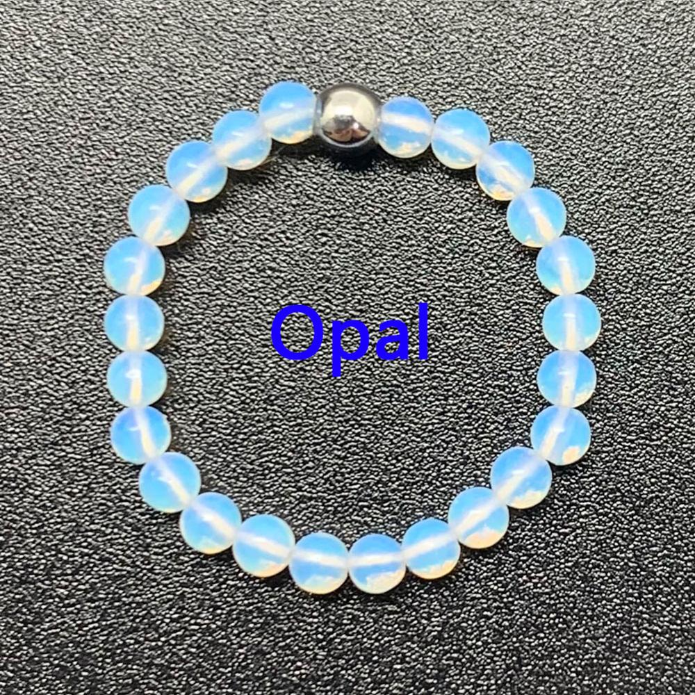 Bohemian Handmade Natural Stone Rings Women with Stainless Steel Bead Multi Color Stretch Rope Party Gifts Ring Adjustable 2020