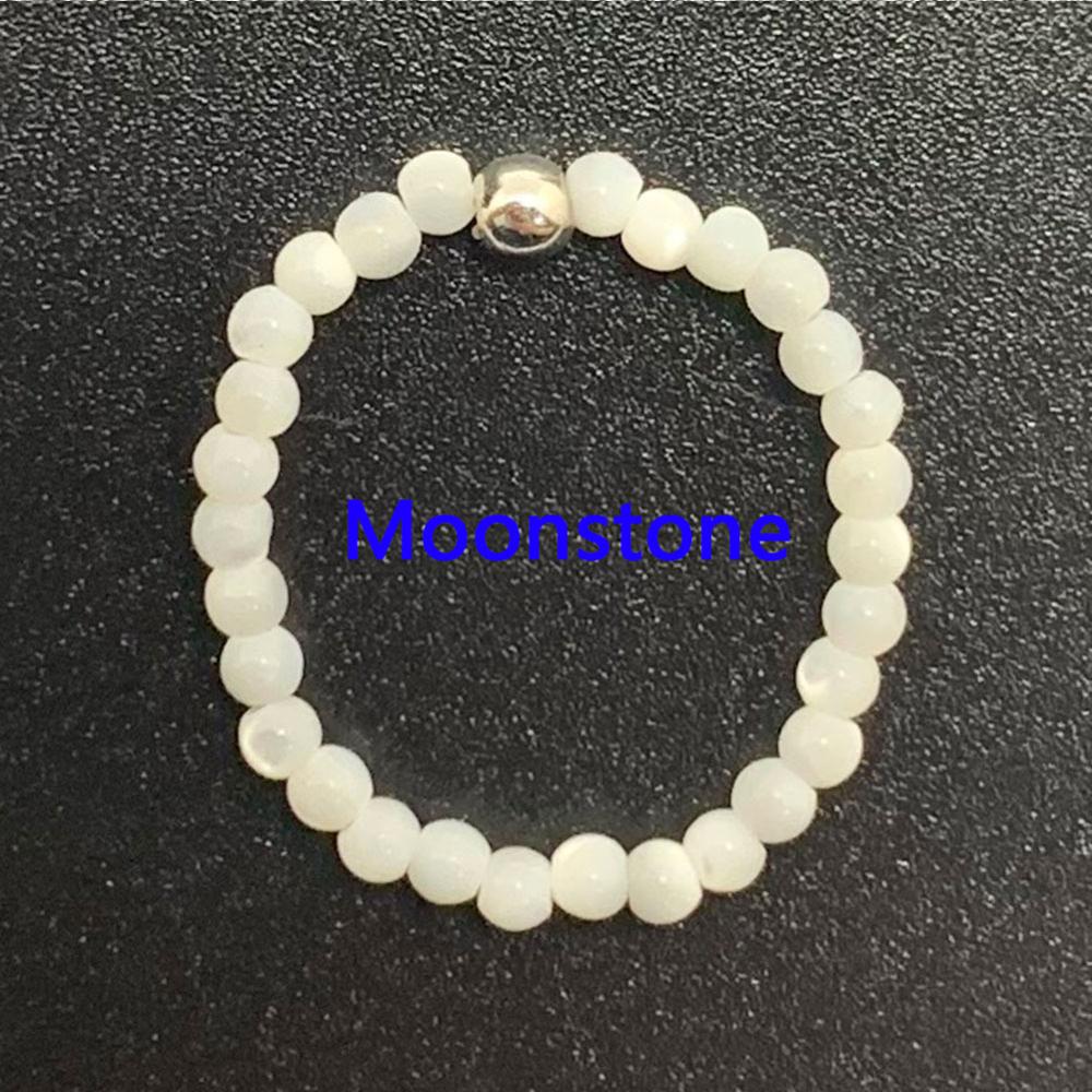 Bohemian Handmade Natural Stone Rings Women with Stainless Steel Bead Multi Color Stretch Rope Party Gifts Ring Adjustable 2020