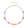 Bohemian Handmade Pearl Bead Fruit Choker Chain Necklace for Women Gold Color Collar Wedding Party Jewelry Gift
