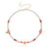 Bohemian Handmade Pearl Bead Fruit Choker Chain Necklace for Women Gold Color Collar Wedding Party Jewelry Gift