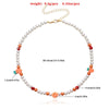 Bohemian Handmade Pearl Bead Fruit Choker Chain Necklace for Women Gold Color Collar Wedding Party Jewelry Gift