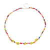 Bohemian Handmade Rainbow Beads Choker Necklace Candy Color Bead Satellite Smile Face Necklace for Women Party Jewelry