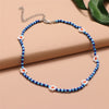 Bohemian Handmade Rainbow Seed Beads Necklace Women Sweet Daisy Acrylic Flowers Beaded Choker Necklace Jewelry Short Necklace