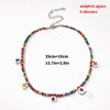 Bohemian Handmade Seed Bead Flower Choker Charms Chain Silver Color Necklace for Women Girl Wedding Party Jewelry Gift
