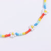 Bohemian Handmade Seed Bead Flower Choker Pendant Chain Gold Color Necklace for Women Girl Wedding Party Jewelry Gift