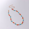 Bohemian Handmade Seed Bead Flower Choker Pendant Chain Gold Color Necklace for Women Girl Wedding Party Jewelry Gift