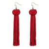 Bohemian Handmade Weave Drop Earrings Fashion Long Tassel Earrings for Women Statement Fringing Jewelry valentines day gift