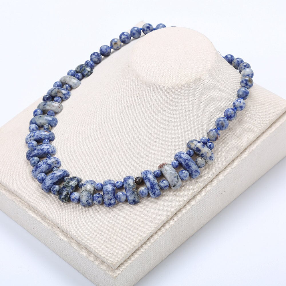 Bohemian Maxi Necklace Women Brazil Natural Stone Beads Chain Resin Vintage Statement Choker Necklace Pendant Jewellery Fashion