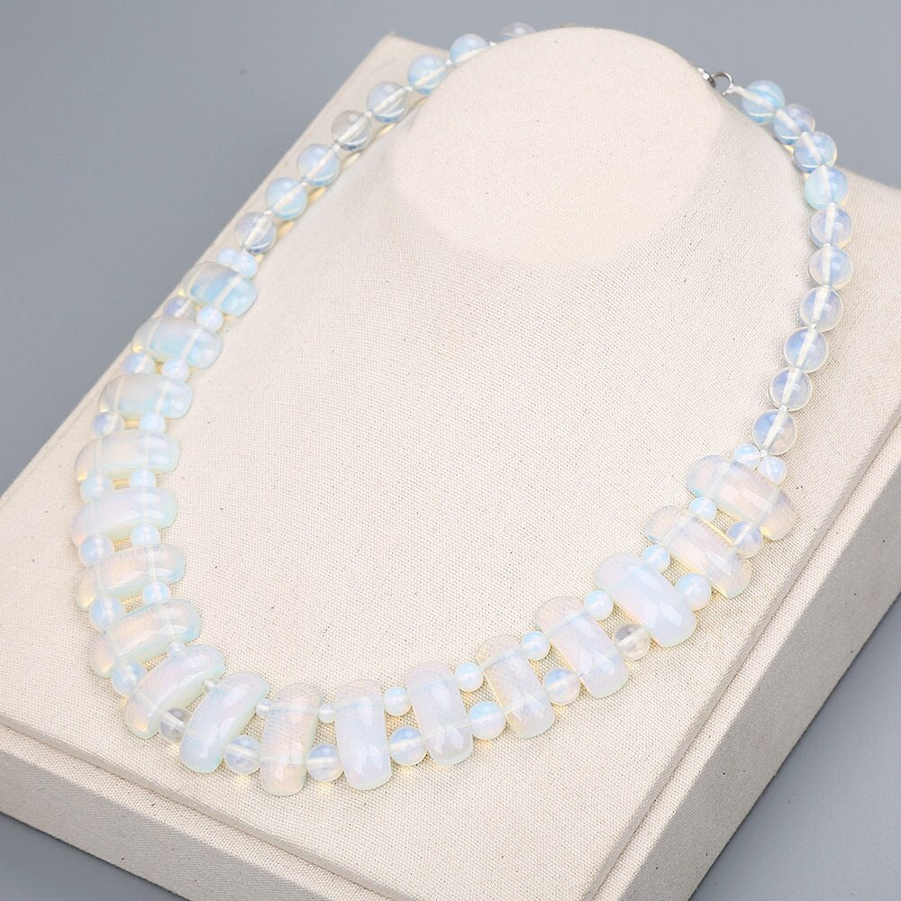 Bohemian Maxi Necklace Women Brazil Natural Stone Beads Chain Resin Vintage Statement Choker Necklace Pendant Jewellery Fashion