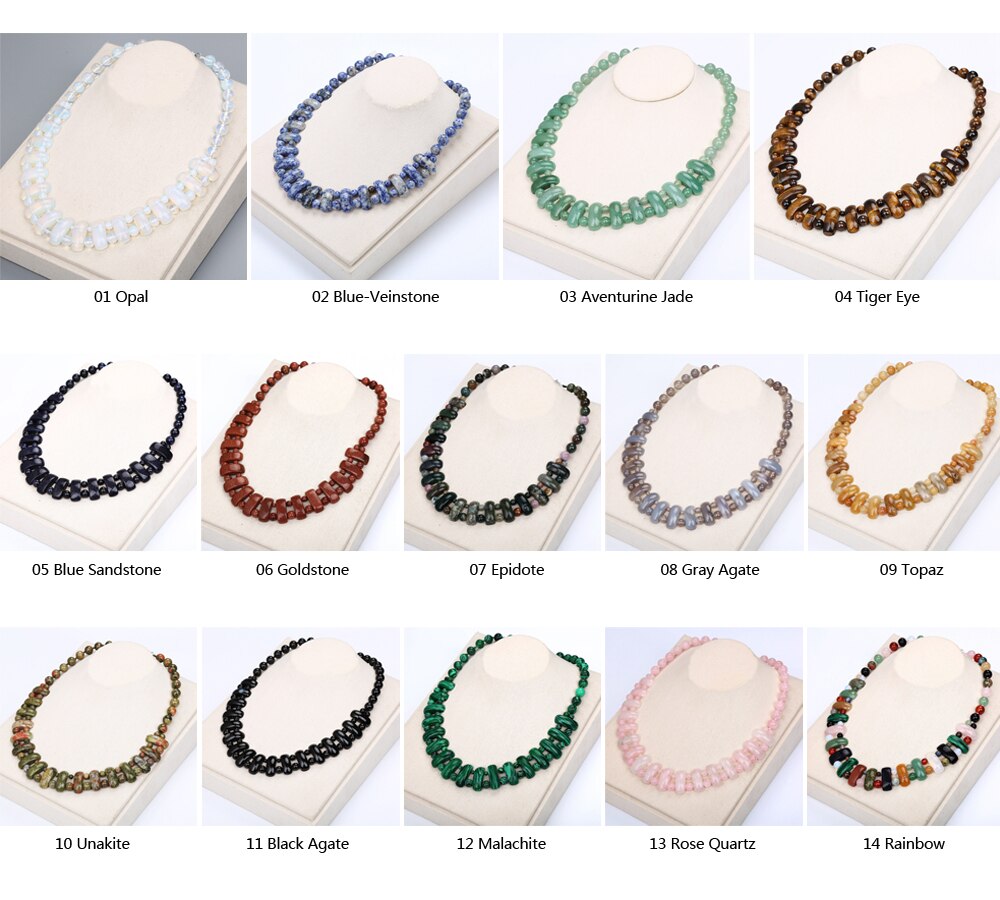 Bohemian Maxi Necklace Women Brazil Natural Stone Beads Chain Resin Vintage Statement Choker Necklace Pendant Jewellery Fashion