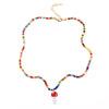 Bohemian Multicolor Seed Beads Necklaces For Women Handmade Glass Mushroom Pendant Necklace Ladies Jewelry Gift