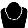 Bohemian Natural Seashell Rope Chain Necklace for Men and Women Conch Choker Collar Necklace Shell Short Choker Jewelry Gifts