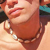 Bohemian Natural Seashell Rope Chain Necklace for Men and Women Conch Choker Collar Necklace Shell Short Choker Jewelry Gifts