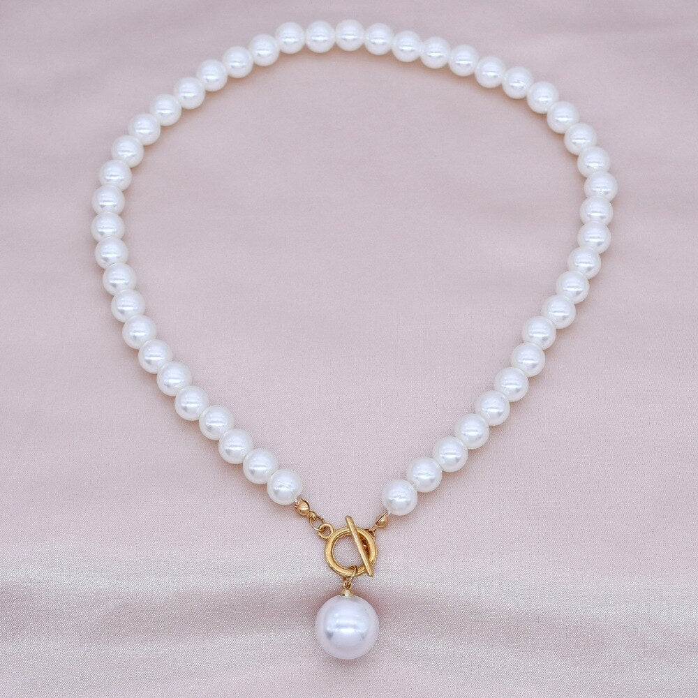 Bohemian Natural Stone Simulated Pearl Choker For Women Colorful Handmade Beads Collar Necklace Jewelry Gift Accessories