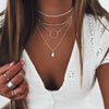 Bohemian   Jewelry Necklace Gothic Statement Necklace Drop-shaped Multilayer Necklace Women  Bijoux Homme