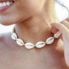 Bohemian Women Rope Chain Natural Seashell Choker Necklace Collar Necklaces Shell Chokers for Girl Gift Boho Jewelry