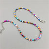 Bohemian Retro Ladies Colorful Beaded Irregular Pearl Necklace Colored Glaze Rice Beads Chain Pearl Necklace Jewelry