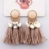 Bohemian Sequins Tassel Earrings for Women Wedding Party Acrylic Beads Statement Drop Earrings Long Vintage Fringing Jewelry