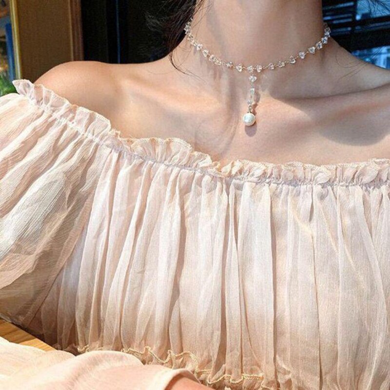 Bohemian Short String Beaded Clavicle Chain Necklace For Women Pendant Korean Style Chokers 2022 Trendy Beach Jewelry Chain