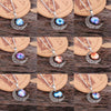 Bohemian Starry Sky Galaxy Nebula Art Pattern Moon Glass Round Charm Pendant Necklace 2022 Jewelry For Women