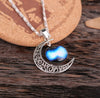 Bohemian Starry Sky Galaxy Nebula Art Pattern Moon Glass Round Charm Pendant Necklace 2022 Jewelry For Women