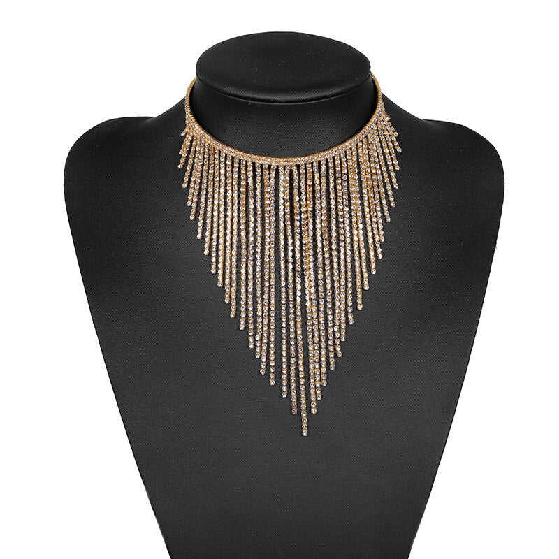 Bohemian Statement Big Necklace Chocker Rhinestone Jewelry Brand Chokers Necklaces for women Christmas Gifts