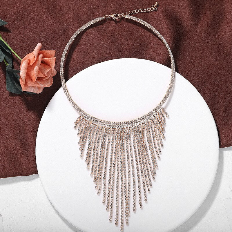 Bohemian Statement Big Necklace Chocker Rhinestone Jewelry Brand Chokers Necklaces for women Christmas Gifts