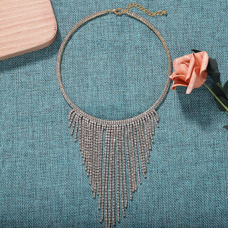 Bohemian Statement Big Necklace Chocker Rhinestone Jewelry Brand Chokers Necklaces for women Christmas Gifts