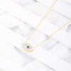 Bohemian Turkish Evil Eye Pendant Necklace Clavicle Chain Choker Necklace for Women Trend Jewelry 2022 Femme Collares