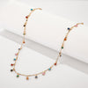 Bohemian Women Necklace Choker Tassel Charm Colorful Necklace Party Gift Small Round Beads Collares Gold Color Jewelry