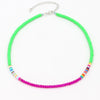 Bohemian Women's Necklace Multicolor Polymer Clay Crystal String Adjustable Choker Necklace Female Beach Jewelry