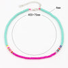 Bohemian Women's Necklace Multicolor Polymer Clay Crystal String Adjustable Choker Necklace Female Beach Jewelry