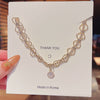 Bohemian style necklace women's flat chain collar necklace crystal zircon necklace collar fish bone airplane necklace