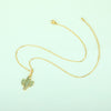 Boho 2022 Green Zirconia Cactus Pendant Necklace for Women Gold Color Chain Choker For Women Collares Party Jewelry Gifts