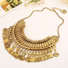 Boho Antique Coin Maxi Choker Necklace Women African Statement Long Tassel Vintage Big Necklaces Pendants Jewelry Gypsy Necklace