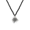Boho Beads Choker Necklace Silver Color Rose Flower Charm for Women Seed Bead Pearl Necklaces Jewellery